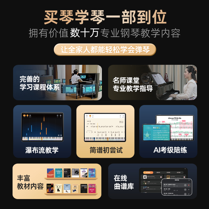 成人兒童零基礎學鋼琴的選擇，智能教學！